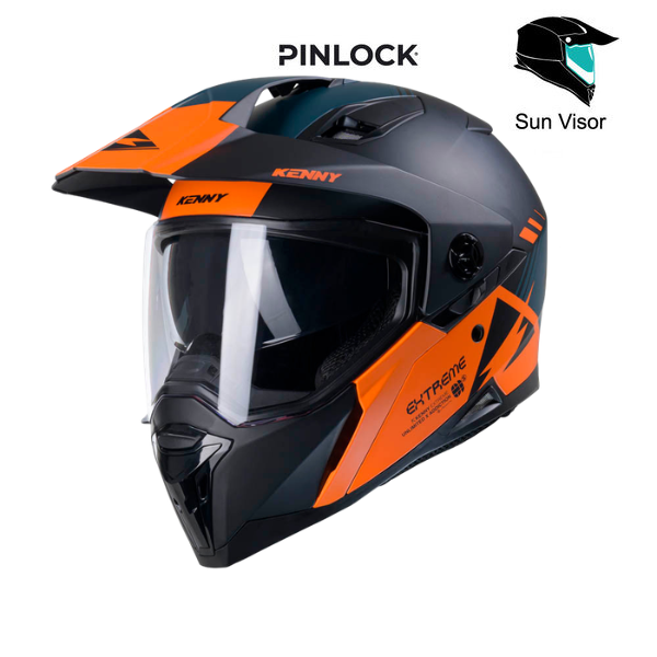 Extreme Helmet Graphic Orange Petrol Matt
