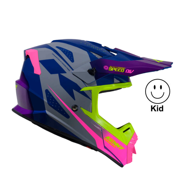Track Helmet Kid Graphic  Speed Purple Pink