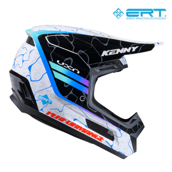 Performance Helmet Graphic + Wave Blue White