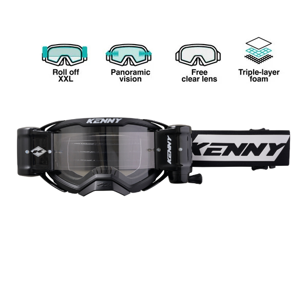 Performance  Goggles With Roll Off Black