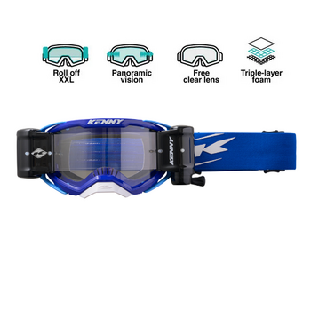 Performance  Goggles With Roll Off Blue