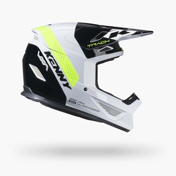 Track Helmet Graphic Blast White Neon Yellow