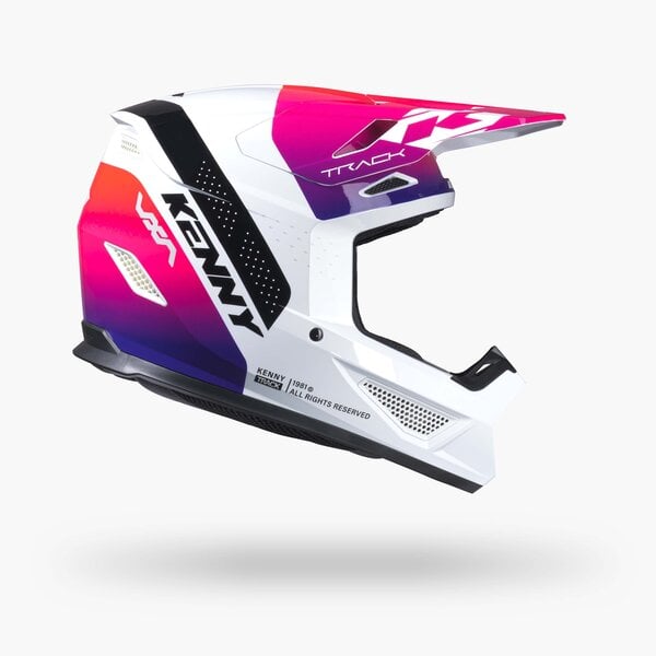 Track Helmet Graphic Blast White Gradient