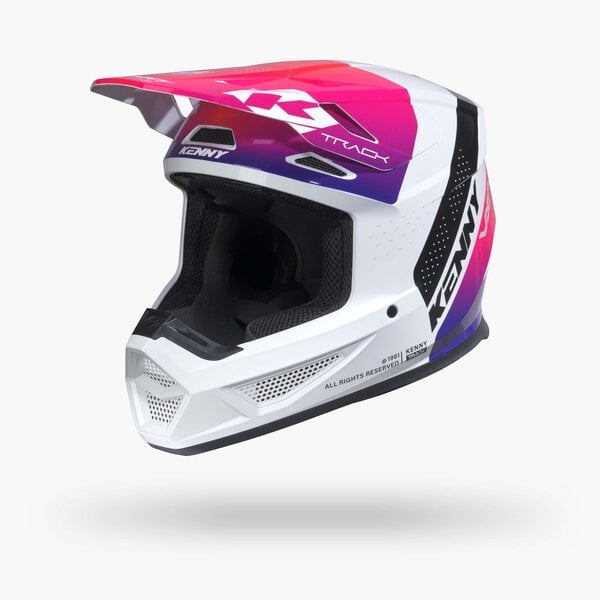 Track Helmet Graphic Blast White Gradient