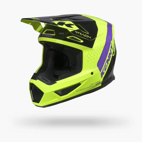 Track Helmet Graphic Blast Black Neon