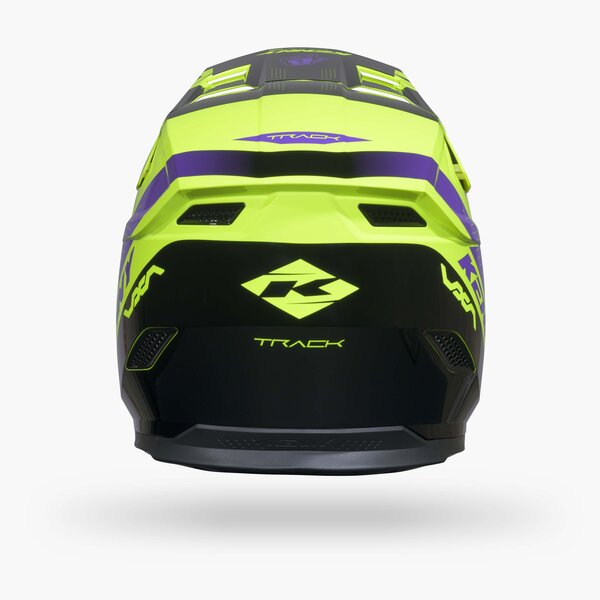 Track Helmet Graphic Blast Black Neon