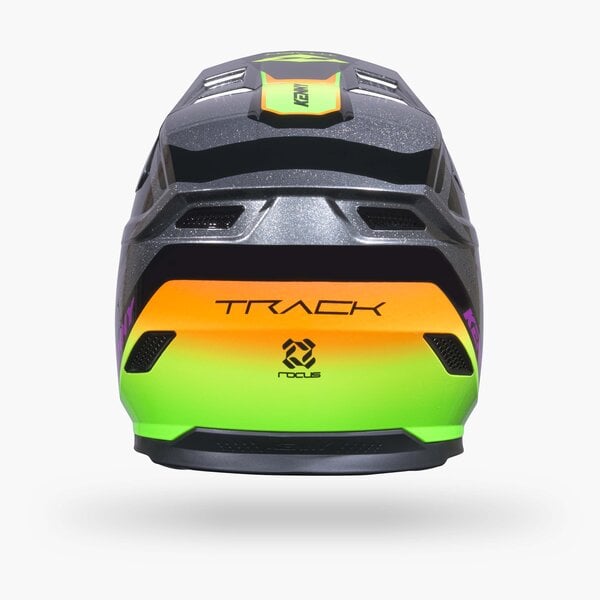 Track Helmet Graphic + Focus Neon