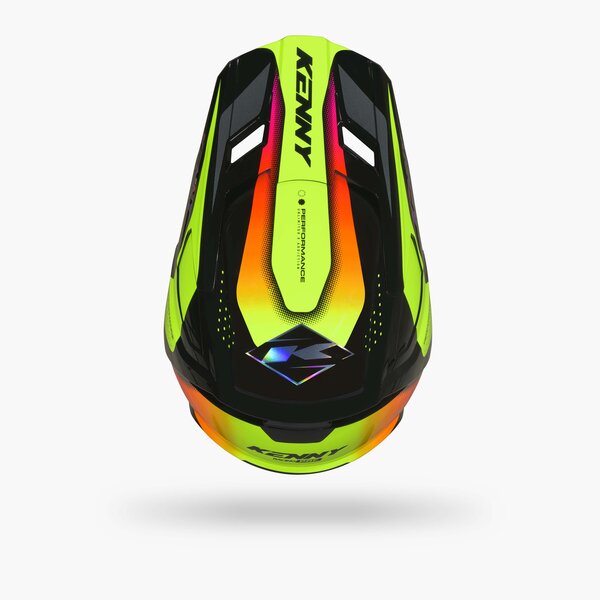 Performance Helmet Graphic Racing Neon Yellow