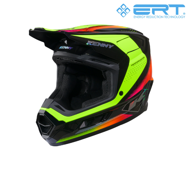 Performance Helmet Graphic Racing Neon Yellow