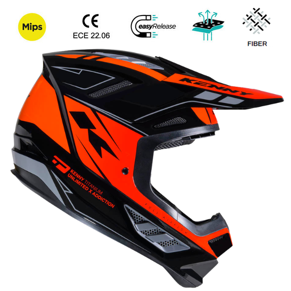 Titanium Graphic Helmet Black Orange Gradient