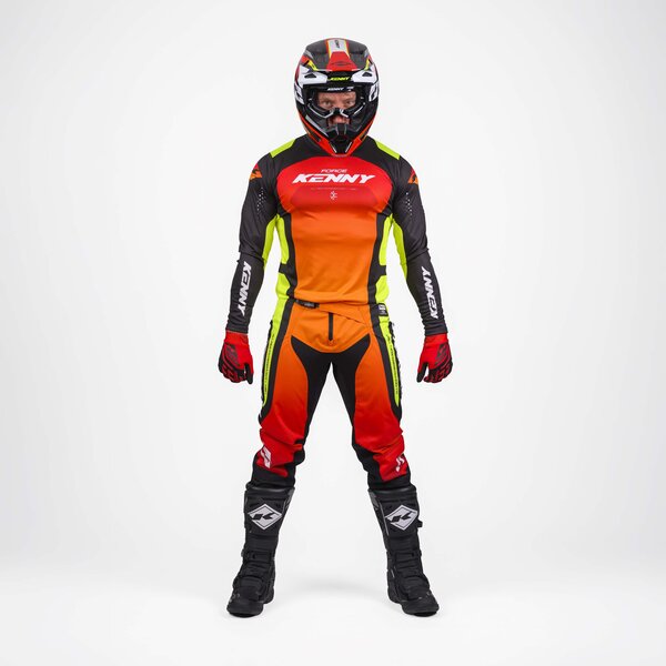Force Pants Race Red Neon Yellow