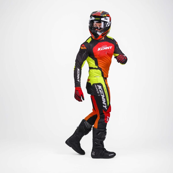 Force Pants Race Red Neon Yellow