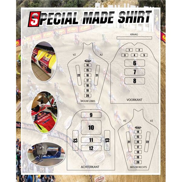 MX Racer Shirt Special Made (Geheel Naar Eigen Wens)