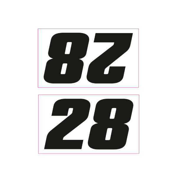 Sticker Nummers Sideplate