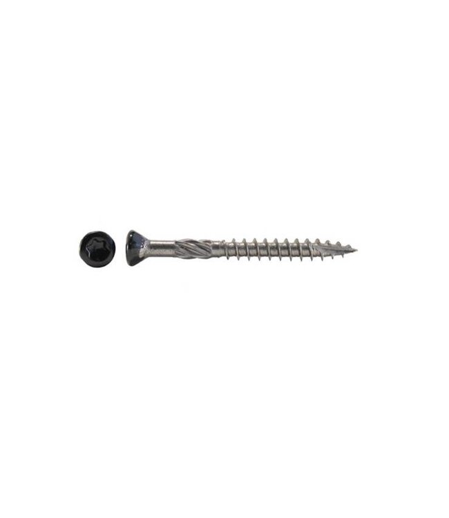Hardhout schroeven RVS C2 torx zwart