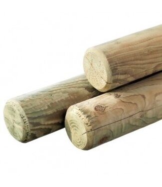 Geimpregneerde palen gefreesd 10x300cm