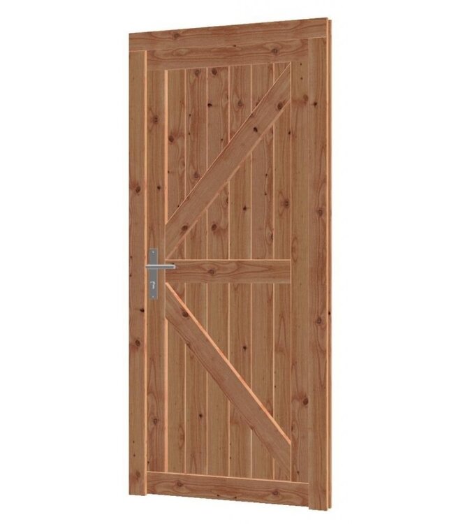 Douglas deur met kozijn opgeklampt enkel