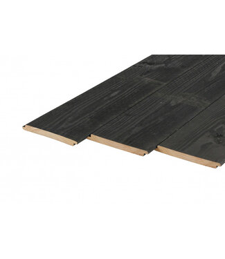 Douglas liplas planken 18x195mm Zwart geimpregneerd