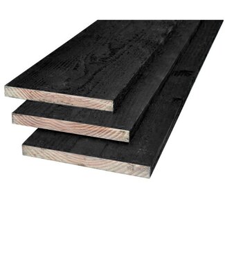 Douglas plank zwart geimp 22x200mm