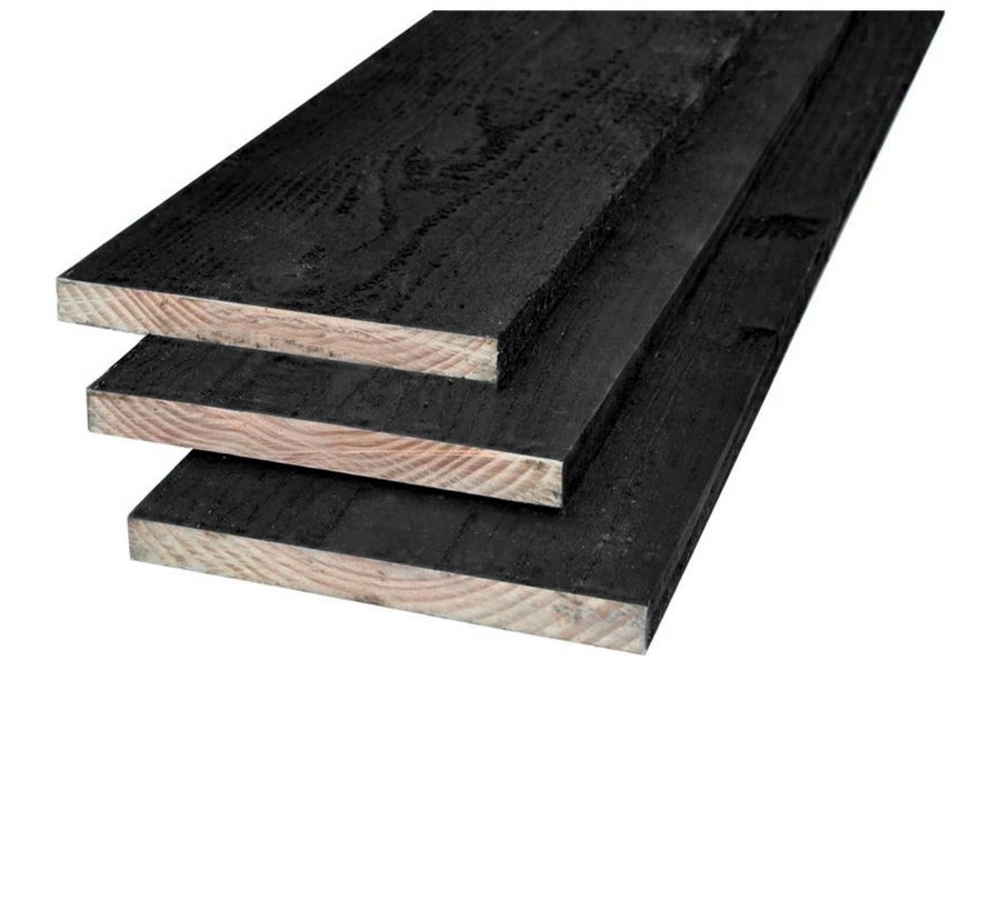 Douglas plank zwart geimp 22x200mm