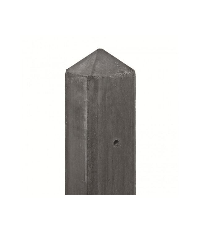 Betonpaal glad met diamantkop 10x10x280cm | Tussenpaal
