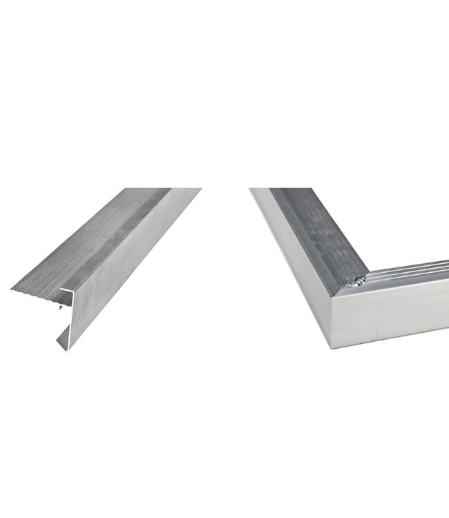 Daktrim recht aluminium 45mm