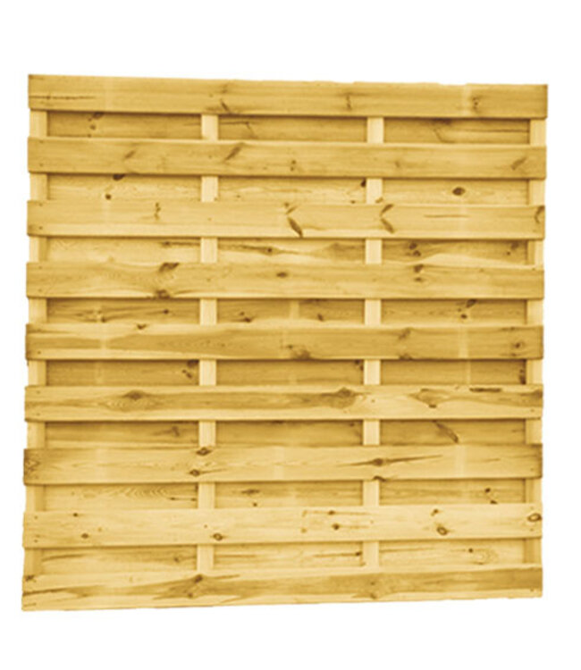 17-planks grenen scherm Groen geimp. Recht