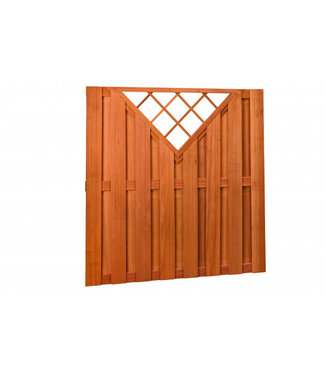 15-planks Hardhouten scherm trellis 180x180cm