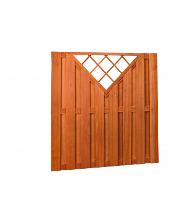 15-planks Hardhouten scherm trellis 180x180cm