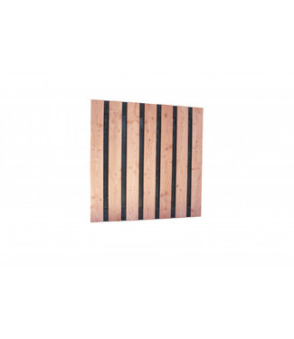 15-planks Douglas scherm Zwarte binnenkant