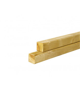 Vuren geschaafde paal 87x87 Groen geimp. Vuren geschaafde paal 87x87 Groen geimp.