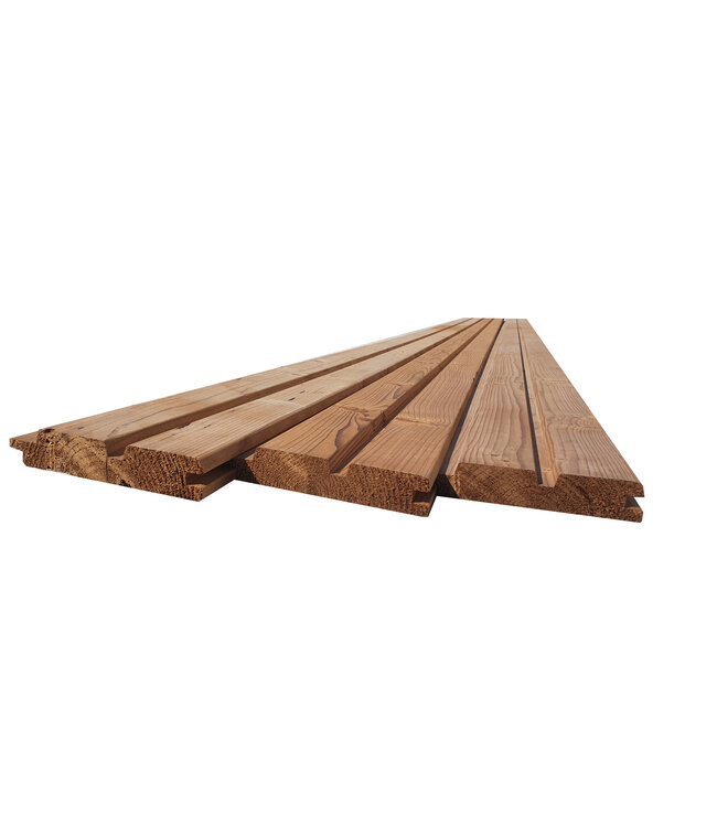 Houthandel Dronten Dubbel Rhombusprofiel Thermohout 28x145mm