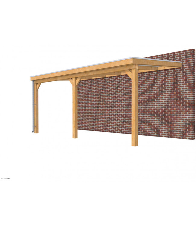 Houthandel Dronten Douglas veranda polycarbonaat geschaafd 500x300cm