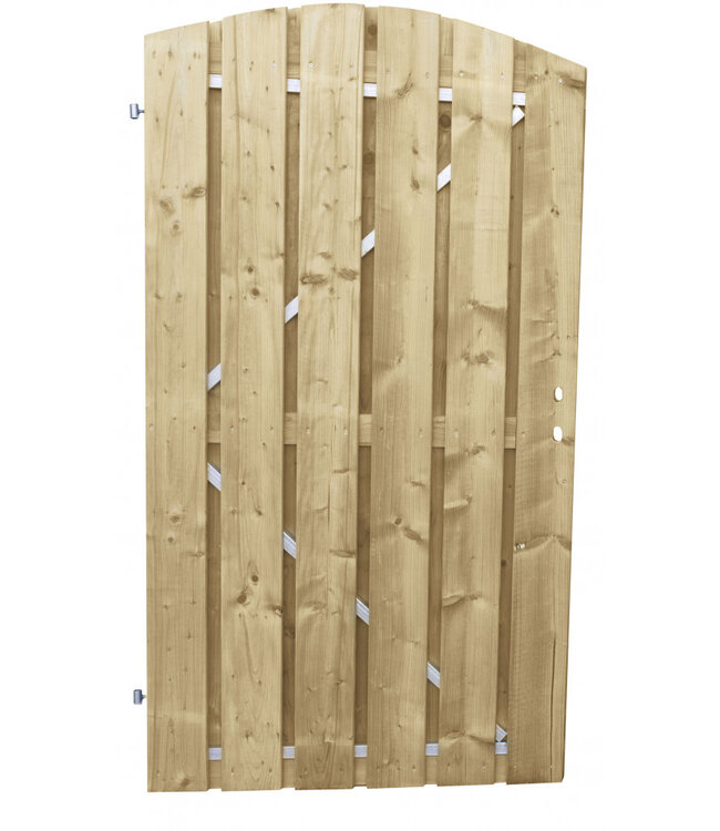 Woodvision Jumbodeur met slotgat, geschaafd vuren 15mm op verstelbaar stalen frame 100x180cm, toog verticaal.