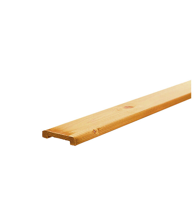 Woodvision Grenen geschaafde afdeklat met sponning (6,2 cm) 1,9x9,6x181cm t.b.v. recht en toogscherm, groen geïmpregneerd