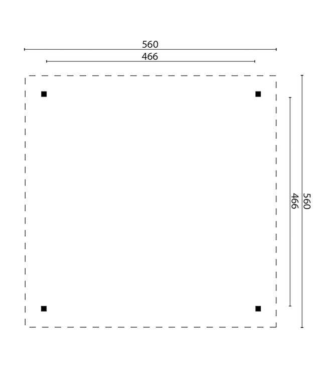 Tuindeco  Prieel Rhodos 560x560cm