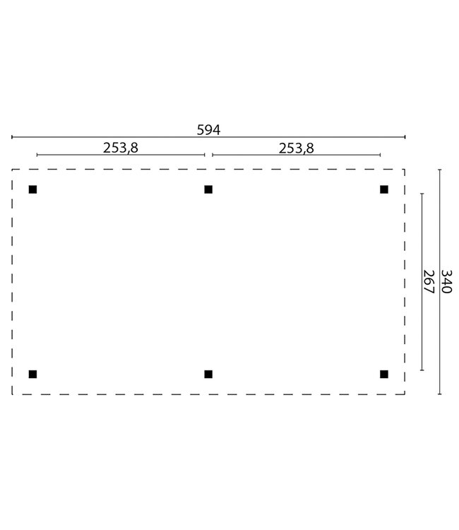 Tuindeco  Prieel Corfu 594x340cm