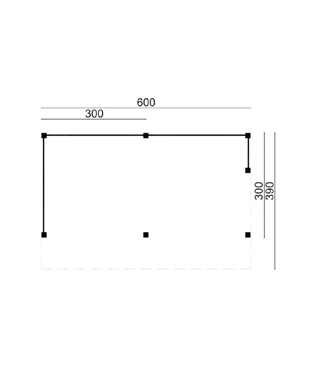 Tuindeco  DHZ Kapschuur Goor 600x390x312cm