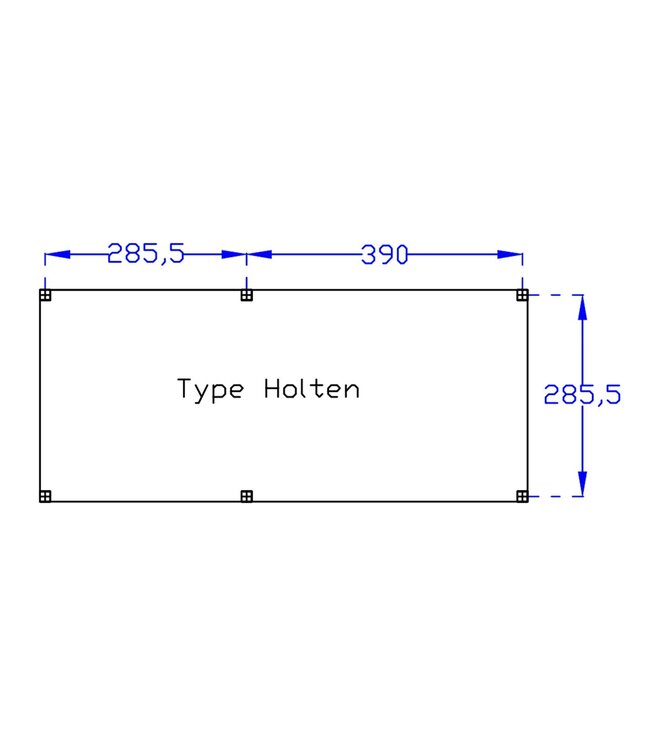 Tuindeco  DHZ Plat Dak Holten 690x300x262cm
