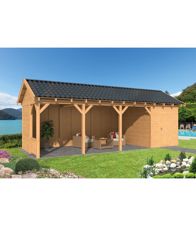 Tuindeco  Douglas Zadeldak Hamar L 903x395cm