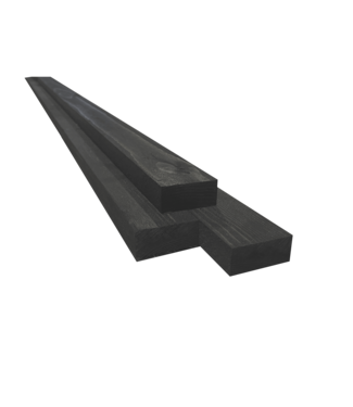 Vuren panlatten 21,5x48mm Zwart geïmpregneerd