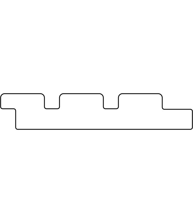 Tuindeco  Triple profiel ME vuren zwart 22x140mm