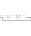 Tuindeco  Triple profiel ME vuren zwart 22x140mm