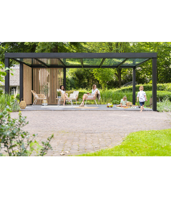 Flatroof overkapping