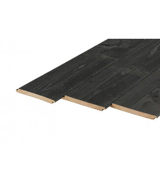 BouwXL Douglas liplas planken 18x195mm Zwart gespoten
