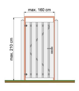 Woodvision Tuindeurkozijn red class met aanslaglat, max. 160 cm breed