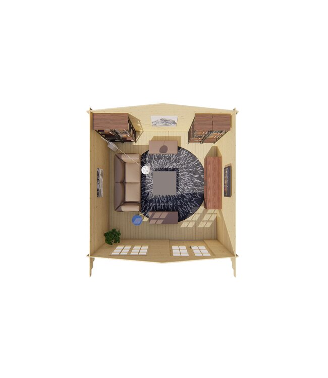 Tuindeco  Vuren tuinhuis onbehandeld Salamanca 34 mm