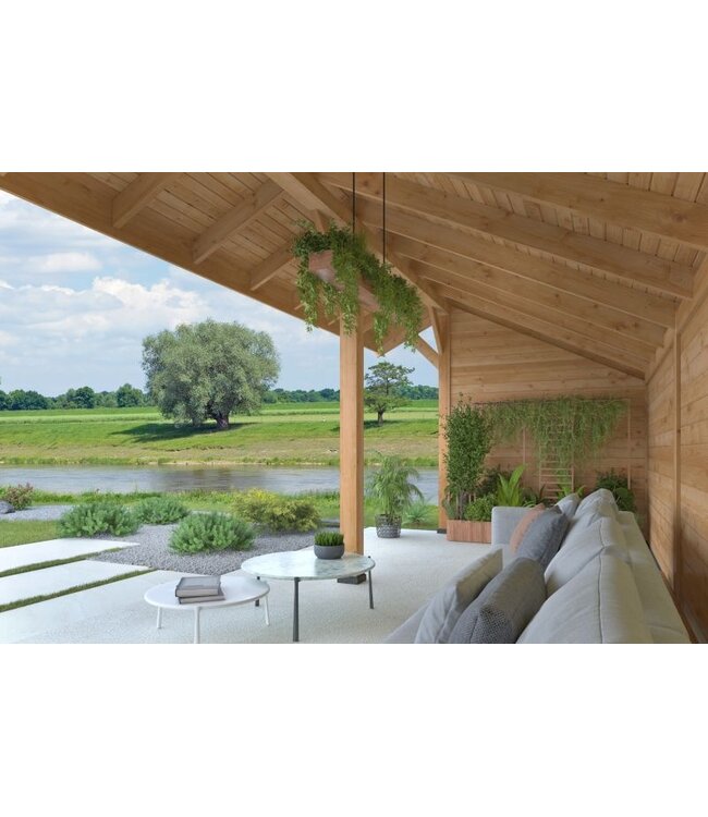 Tuindeco  Doe-Het-Zelf Kapschuur Boekelo Douglas 900 x 250 cm, fijn bezaagd en onbehandeld