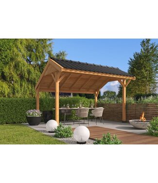 Tuindeco  Kapschuur Economy basispakket Red Class Wood 400 x 300 cm