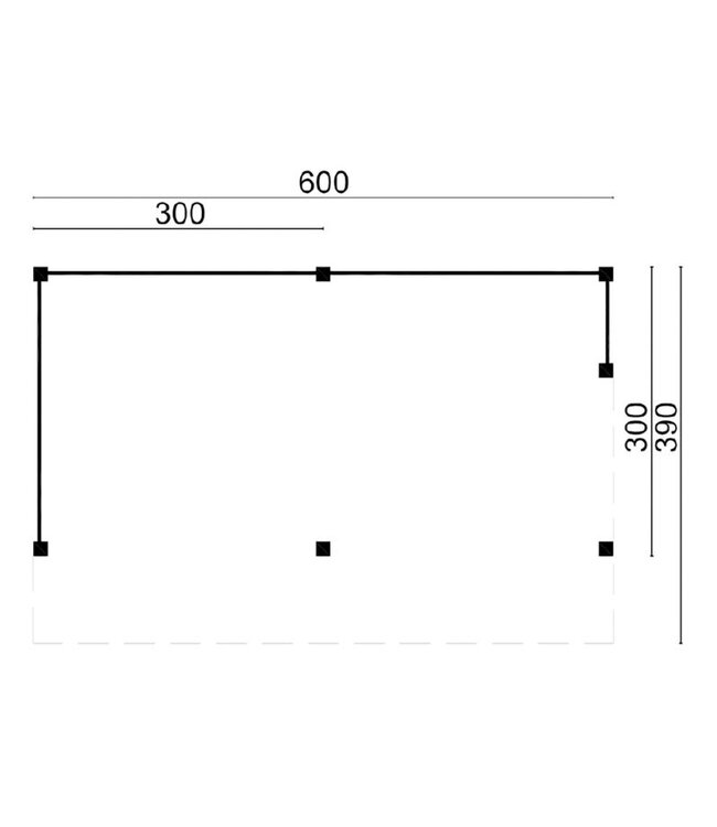 Tuindeco  Doe-Het-Zelf Kapschuur Goor Douglas 600 x 300 cm, onbehandeld fijnbezaagd